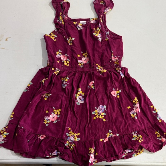 Carter's Burgundy Floral Kids Dress - Picture 1 of 5